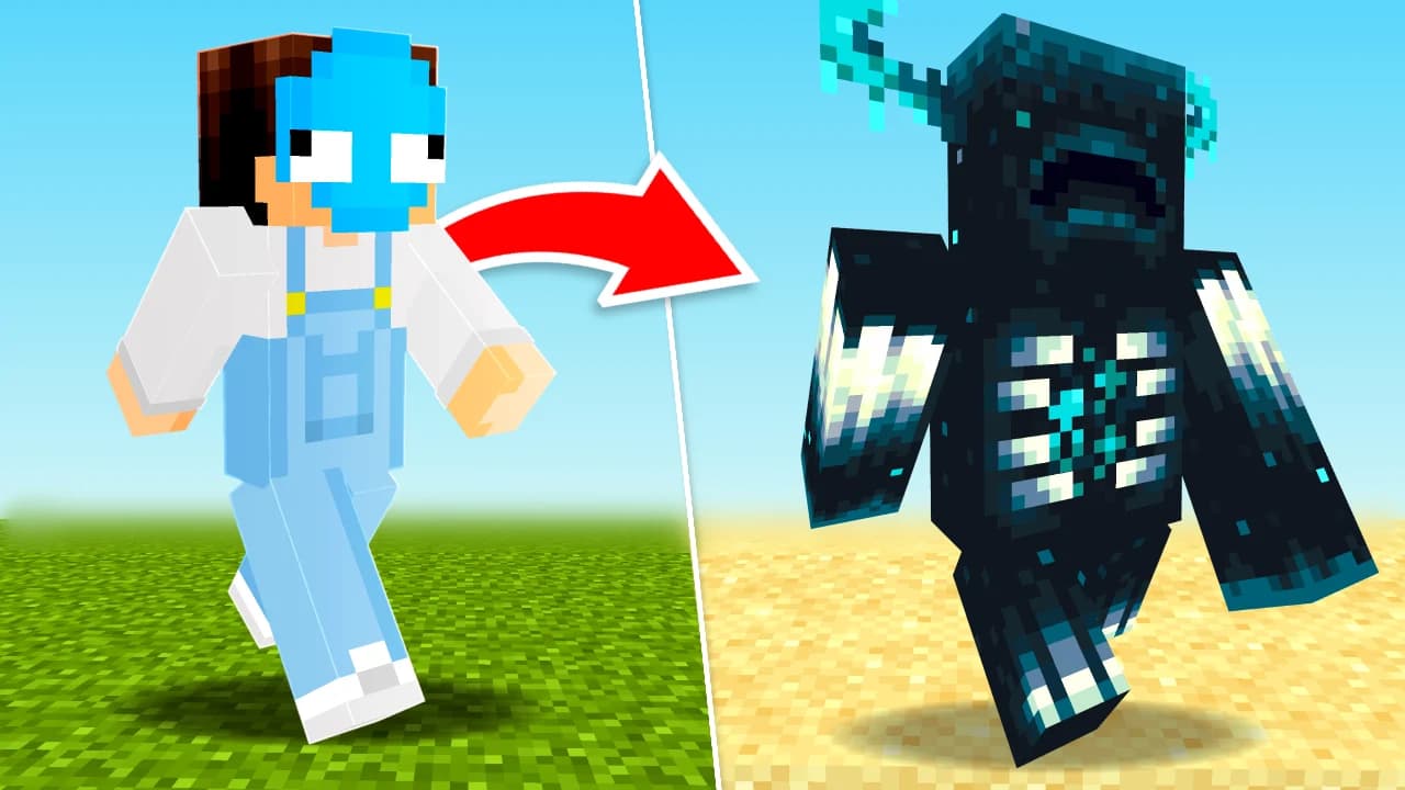 Shapeshift Mob, a Minecraft thumbnail template