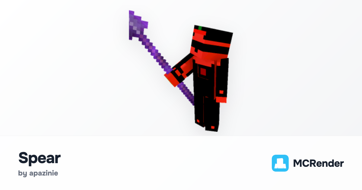 Spear by apazinie | Minecraft Pose 47fc1968 | MCRender
